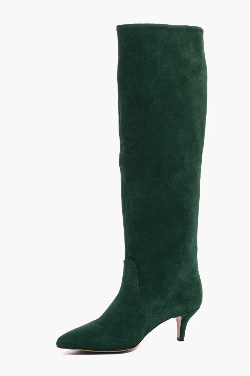 Stivali al ginocchio camoscio verde Agua Lia Diva - immagine 4