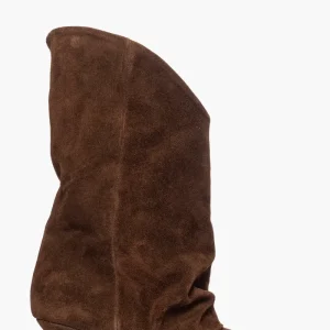 Stivaletti con risvolto camoscio marrone Angel 12