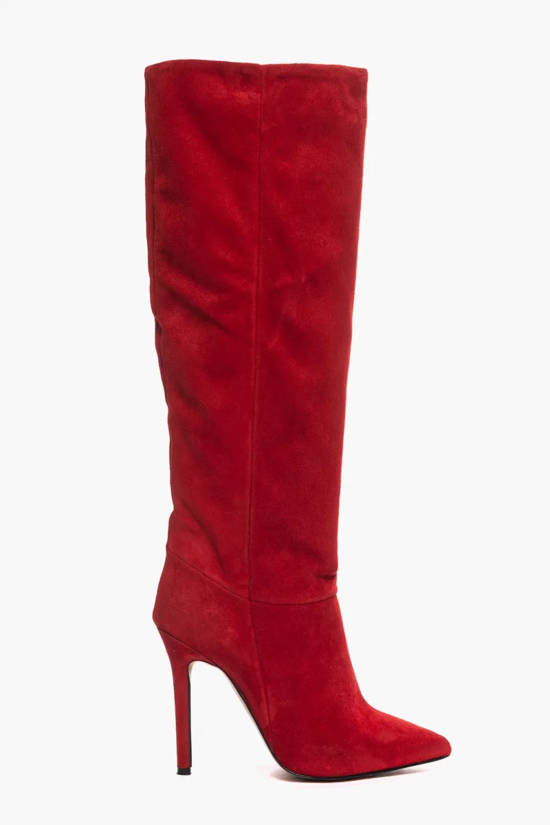 Stivali Sidney 5 camoscio rosso