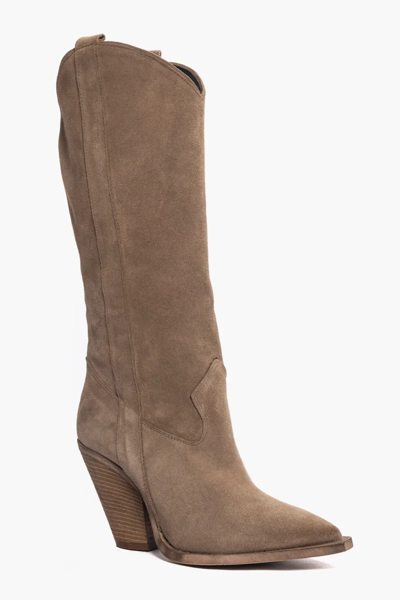 Stivali Cecilia camoscio taupe - immagine 3