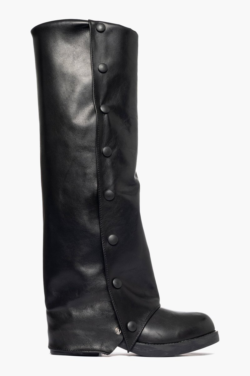Stivale al ginocchio pelle nero Harley Bottos