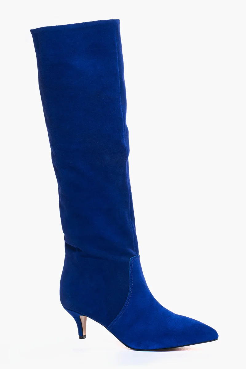 Stivali al ginocchio camoscio bluette Agua Lia Diva - immagine 3