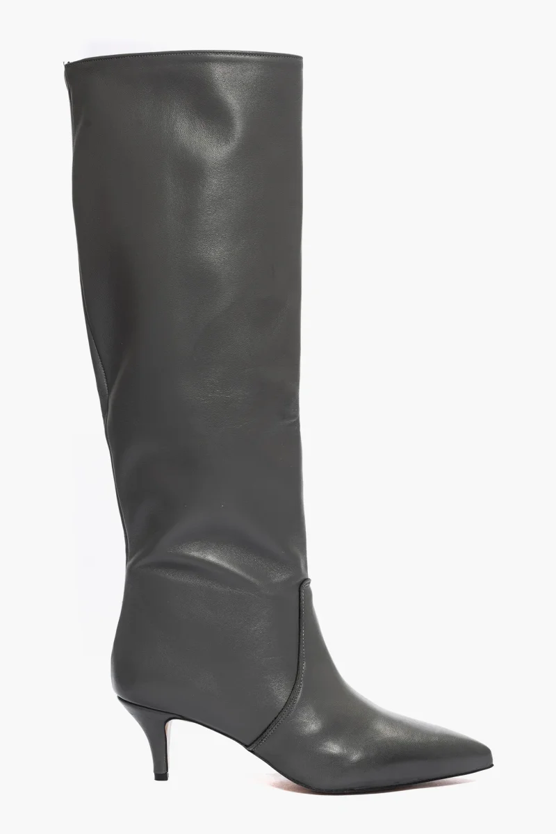 Stivali al ginocchio pelle grigio Agua Lia Diva