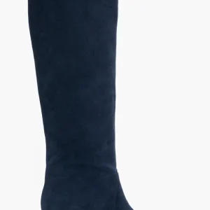 Stivali al ginocchio camoscio blu Agua Lia Diva