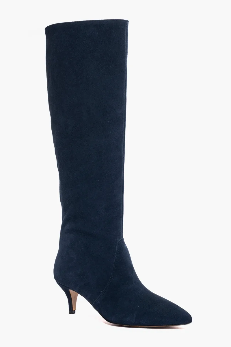 Stivali al ginocchio camoscio blu Agua Lia Diva - immagine 3