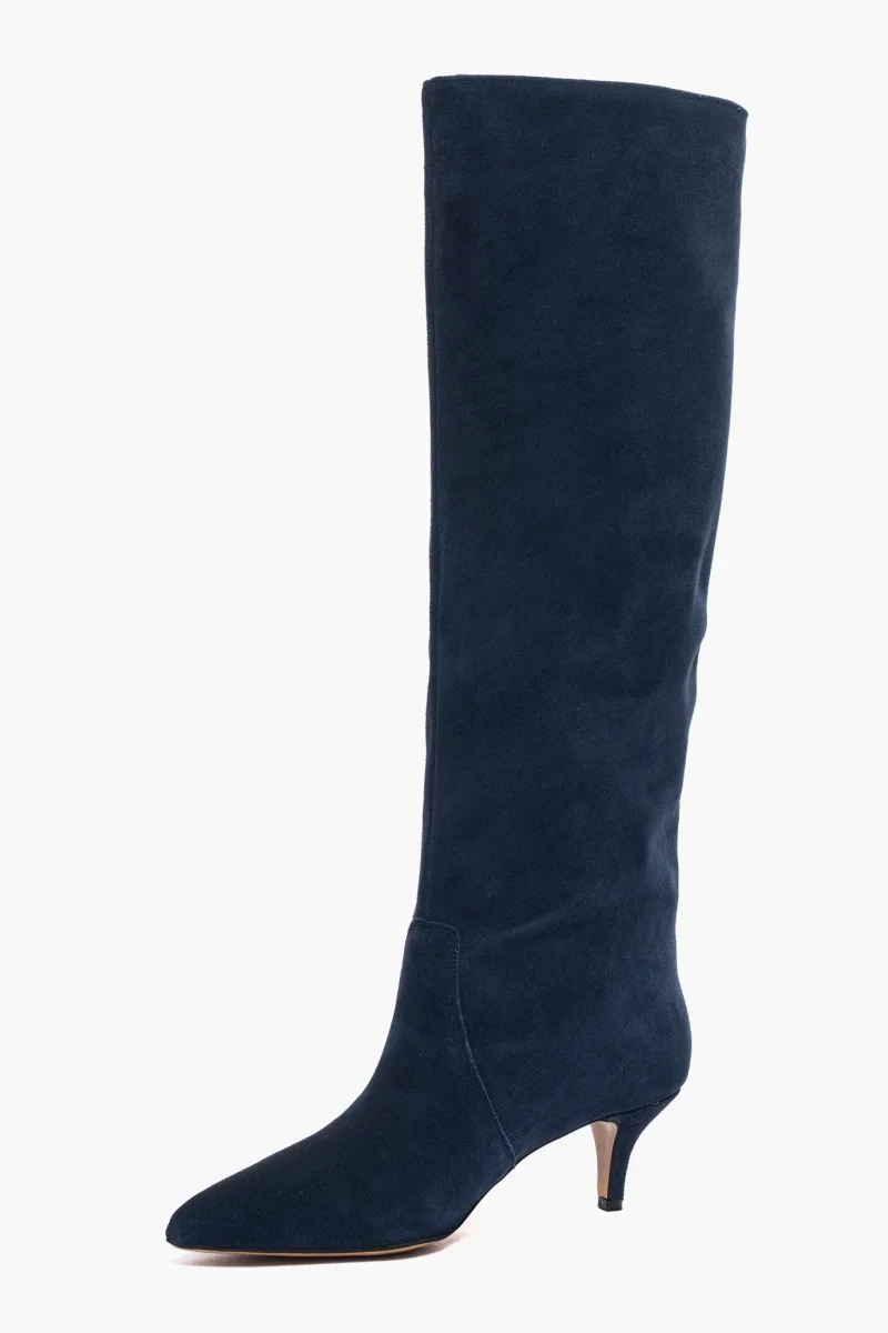 Stivali al ginocchio camoscio blu Agua Lia Diva - immagine 4