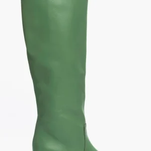 Stivali al ginocchio pelle verde Agua Lia Diva