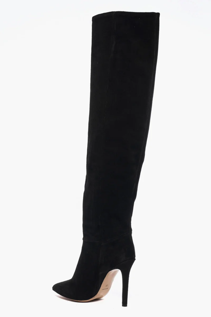 Stivali Sidney 1 camoscio nero sopra al ginocchio - immagine 5