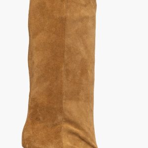 Stivale gambale ampio Angel L camoscio cuoio