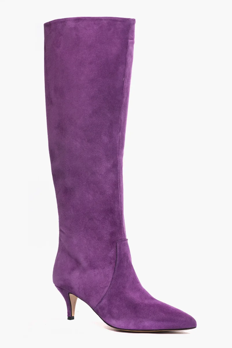 Stivali al ginocchio camoscio viola Agua Lia Diva - immagine 3