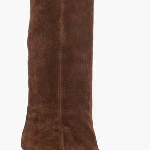 Stivale gambale ampio Angel L camoscio marrone