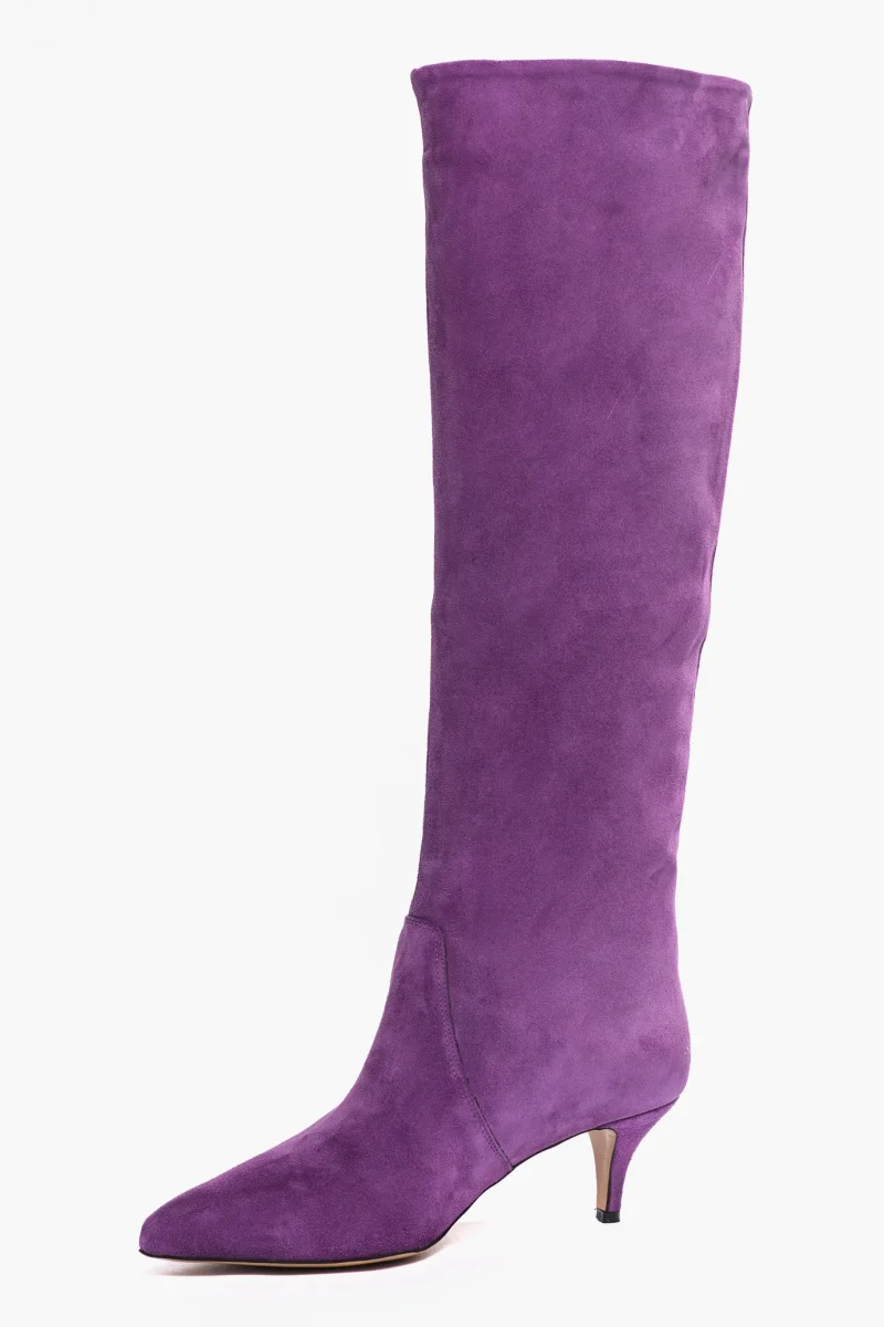 Stivali al ginocchio camoscio viola Agua Lia Diva - immagine 4