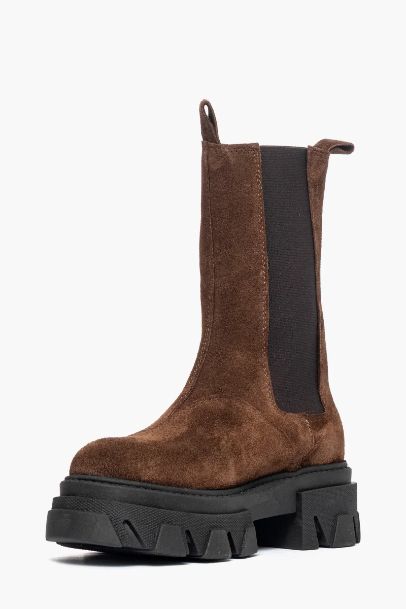 Stivaletti Wake 12 camoscio marrone con elastici - immagine 4