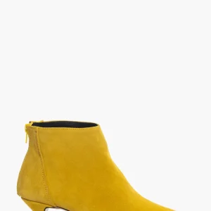 Tronchetti 2502 camoscio giallo tacco 6 cm