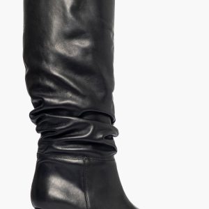 Stivale aggrappato pelle nero Agua 2420