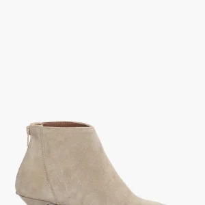 Tronchetti 2502 camoscio taupe chiaro tacco 6 cm