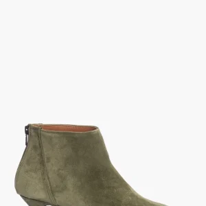 Tronchetti 2502 camoscio verde militare tacco 6 cm