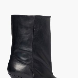 Stivaletti gambale ampio pelle nero Angel 60