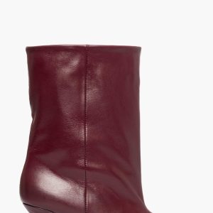 Stivaletti gambale ampio pelle bordeaux Angel 60