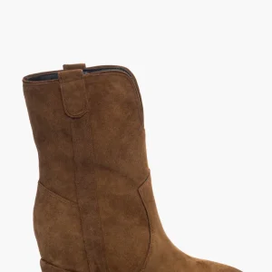 Stivaletti Zoe camoscio cuoio con rialzo interno