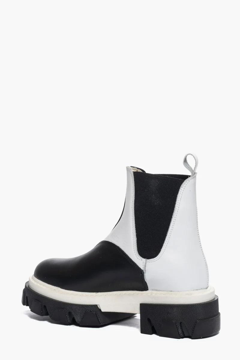 Stivaletti Wake 11 pelle bianco e riporto pelle nero - immagine 5