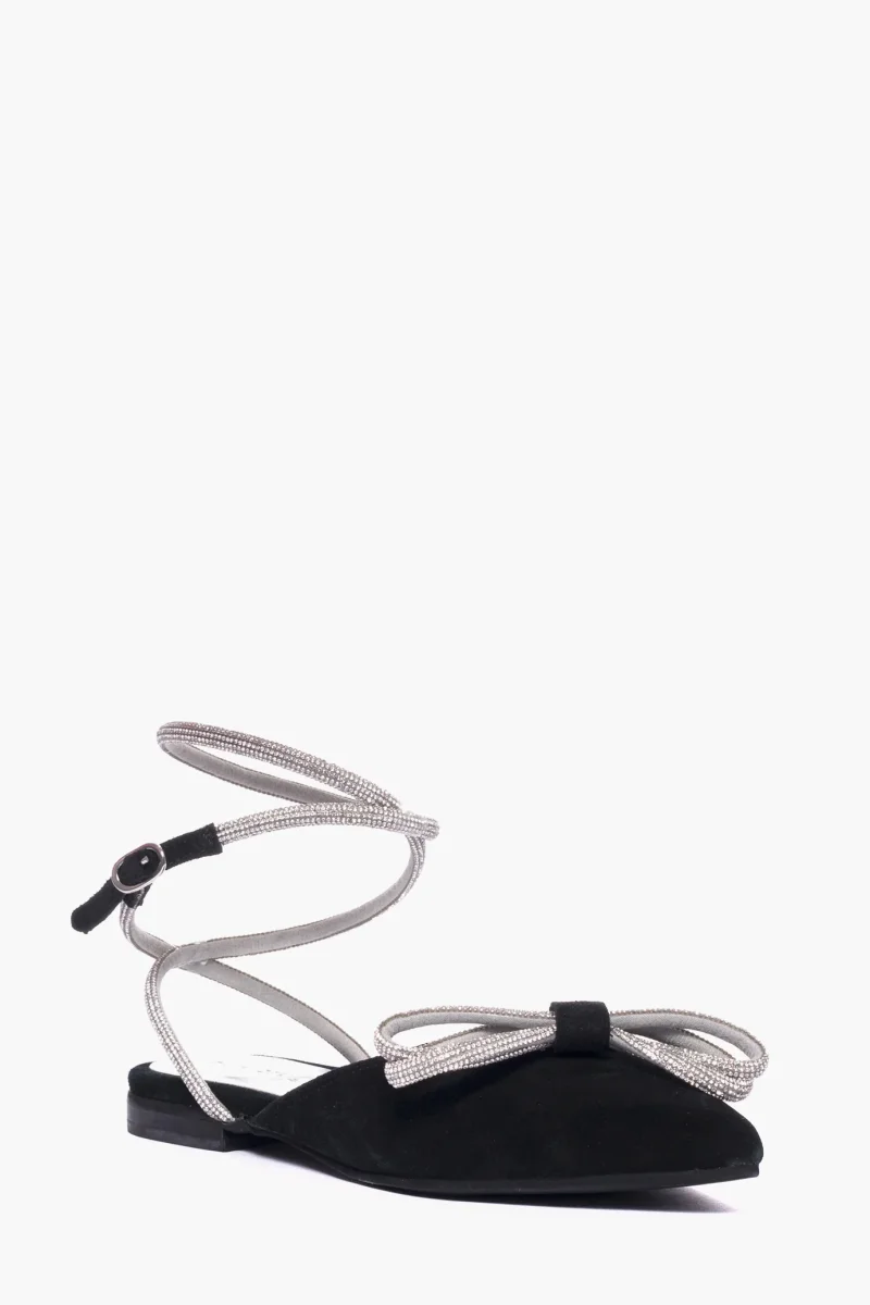 Bambolina Francesca camoscio nero con strass - immagine 3