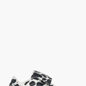 Sneakers Sushi 2 in mucca bianco e nero con pattina
