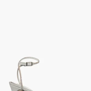 Sandalo camoscio ghiaccio e strass boreale Mango 5