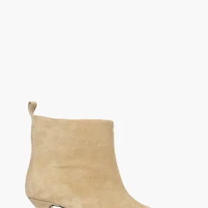 Stivaletti 2505 camoscio beige e punta in pelle beige