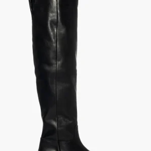 Stivali alti sopra al ginocchio pelle nero Bomb 100