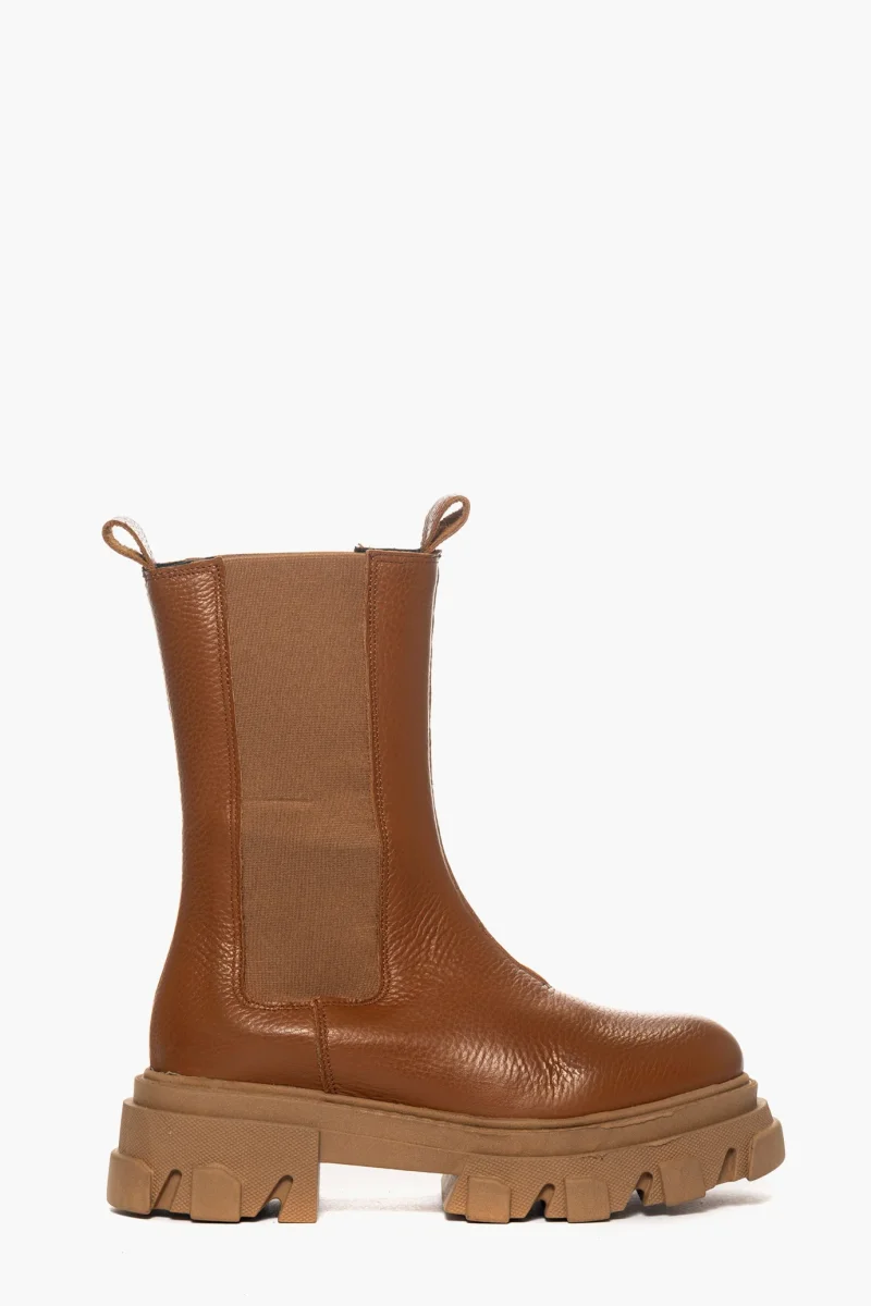 Stivaletti Wake 12 pelle bottalata cuoio con elastici