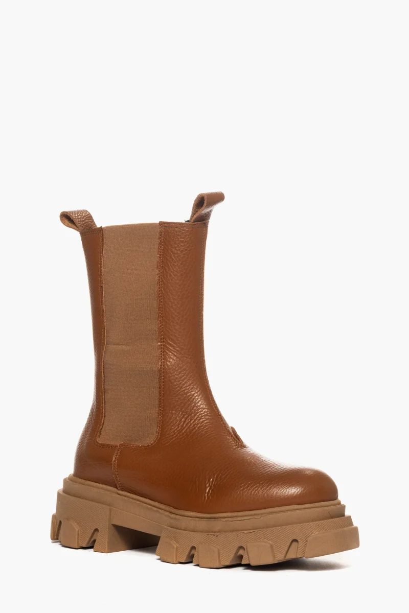 Stivaletti Wake 12 pelle bottalata cuoio con elastici - immagine 3