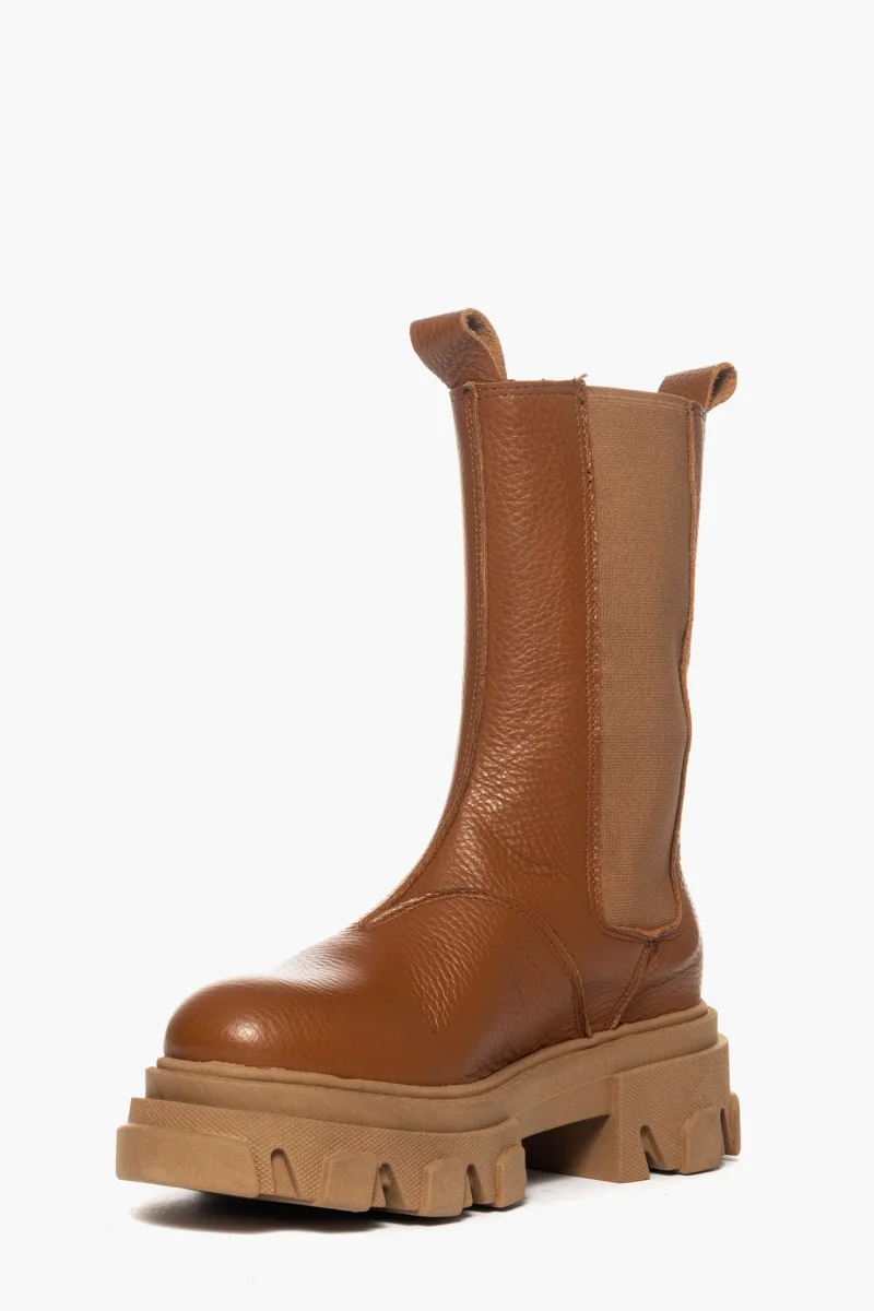 Stivaletti Wake 12 pelle bottalata cuoio con elastici - immagine 4