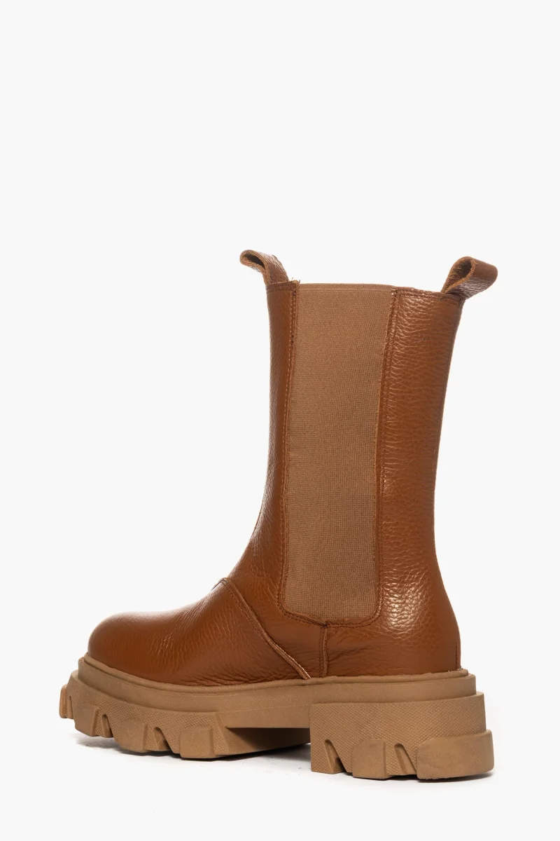 Stivaletti Wake 12 pelle bottalata cuoio con elastici - immagine 5