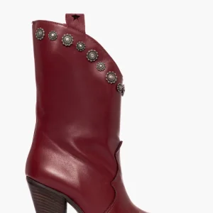 Stivaletti  New Cecilia 203 in pelle bordeaux