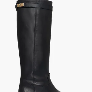 Stivale con rialzo pelle nero Roma 52