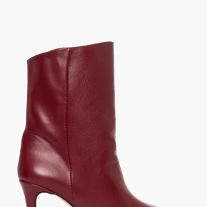 Stivaletti pelle bordeaux Gilda 102
