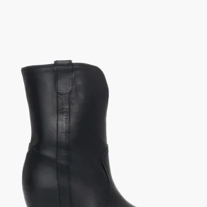 Stivaletti Zoe pelle nero con rialzo interno