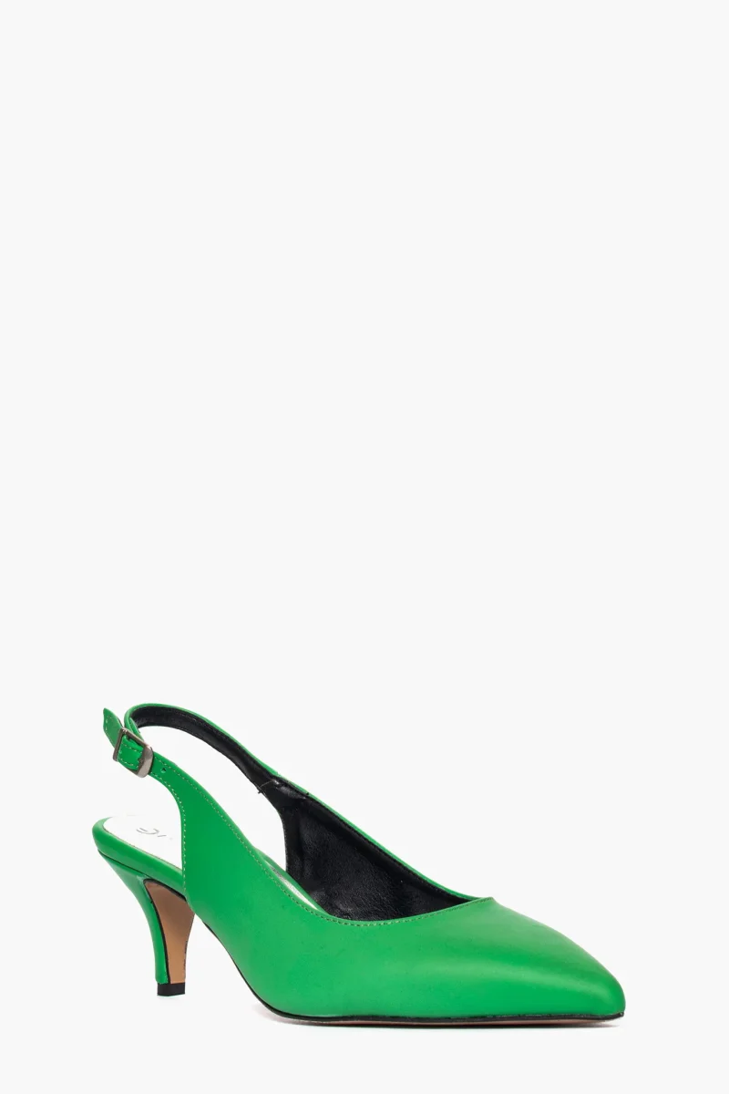 Dècolletè chanel pelle verde acceso Ginevra - immagine 3