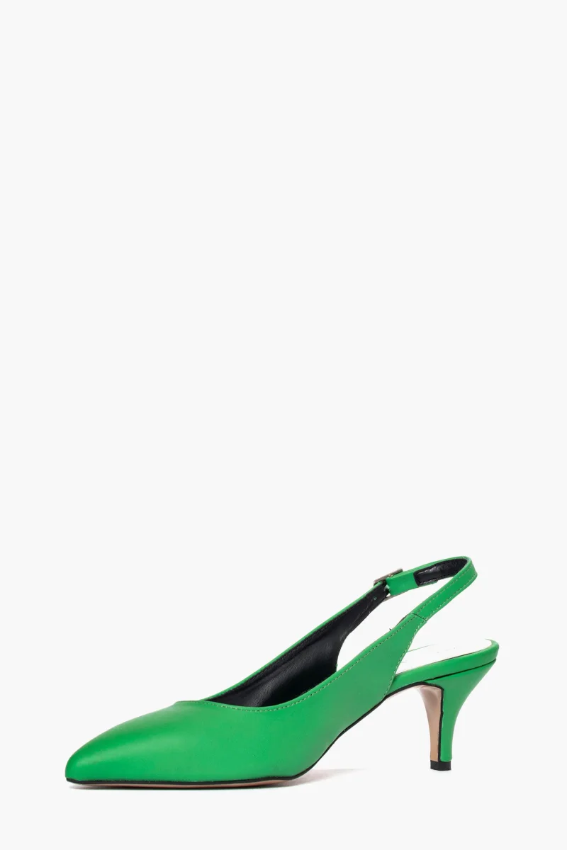 Dècolletè chanel pelle verde acceso Ginevra - immagine 4