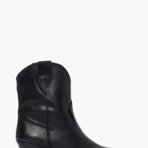 Stivaletti pelle nero con ricamo Irene 53