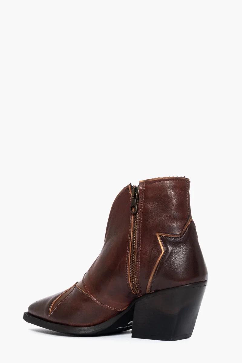 Stivaletti pelle marrone bronzo Stephan Star - immagine 5