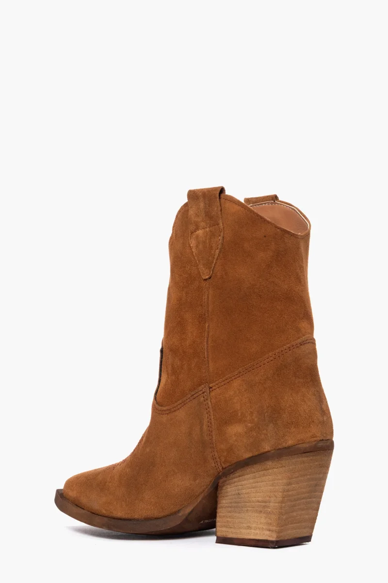 Stivaletti camoscio cuoio ricamo Irene 53 - immagine 5