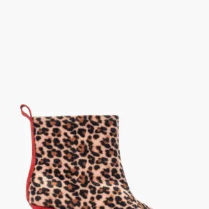 Stivaletti cavallino animalier e camoscio rosso 2504