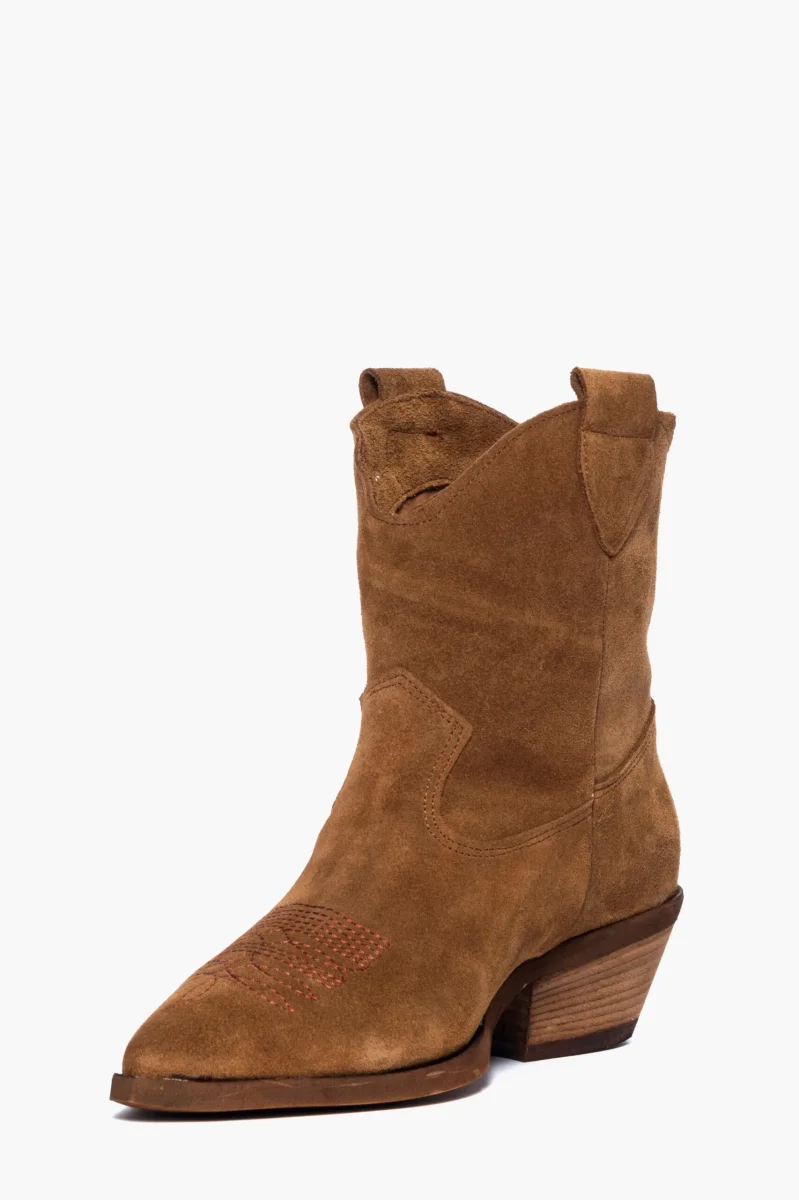 Stivaletti 1253 camoscio cuoio - immagine 4