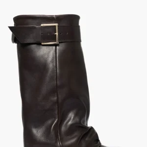 Stivale in pelle testa di moro con fibbia Valentina