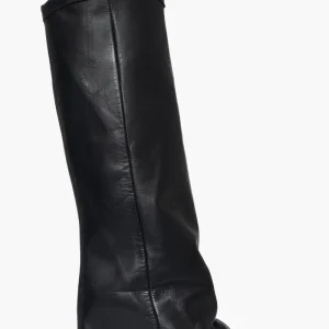 Stivale pelle nero con risvolto Gabriella 28