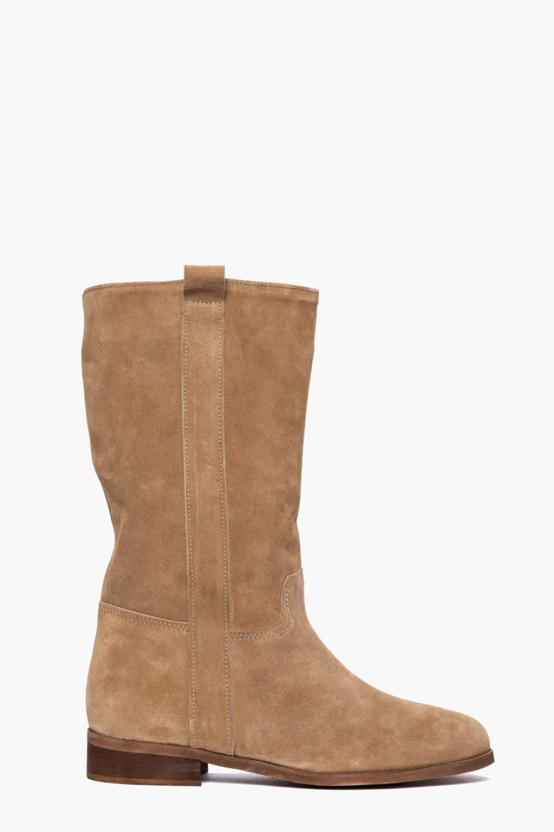 Stivali 282 camoscio taupe al polpaccio