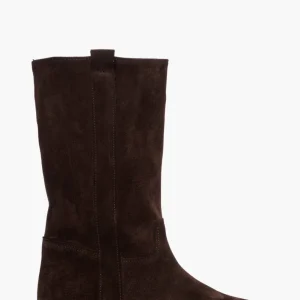 Stivali 282 camoscio cioccolato al polpaccio