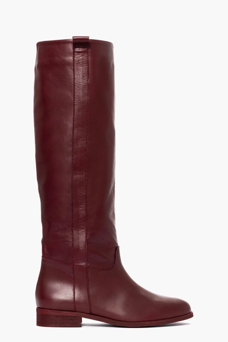 Stivali pelle bordeaux 281